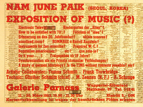11-20 März. 1963: Nam June Paik Exposition of Music