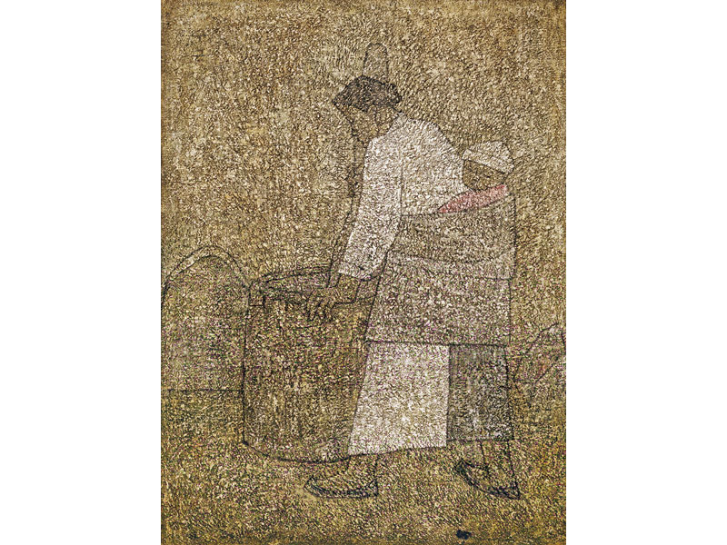 Woman Pounding Grain