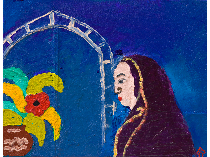 A Woman Watching a Flower (Algeria)